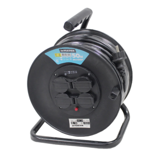 PROLONGADOR ELECTRICO CON ENROLLABLE 50 M