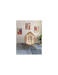 SILLON RAT SINT NATURAL C/COJIN BEIGE