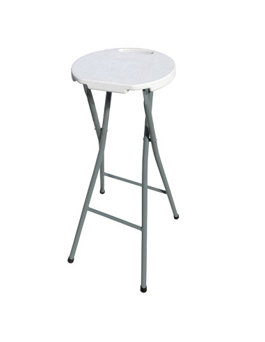 TABURETE REDONDO PLEGABLE BLANCO